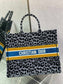 Dior Book Tote-大號41.5cm-絲絨豹紋-黃