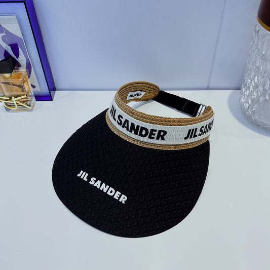 JIL SANDER 織帶拼接防曬帽