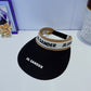 JIL SANDER 織帶拼接防曬帽
