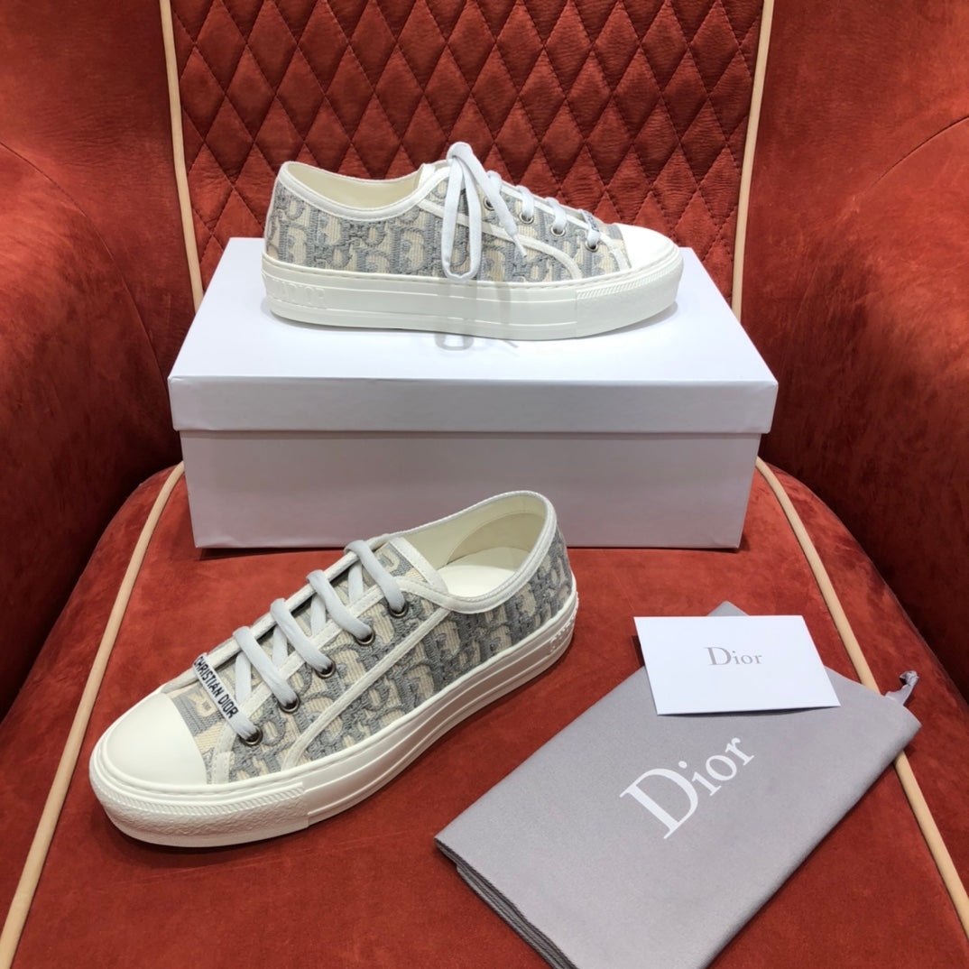Dior鞋-Dior 岩石灰 印花帆布鞋
