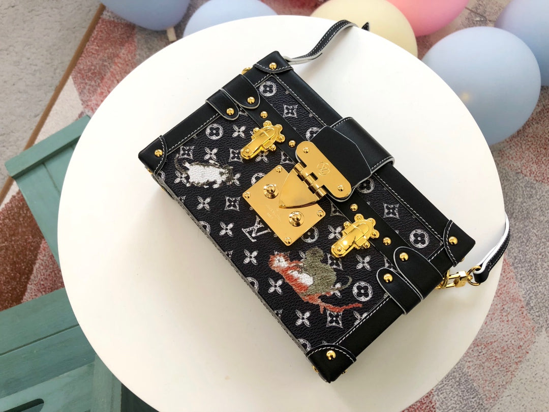 M44437 路L家-2019早春系列 Petite Malle手袋 黑色
