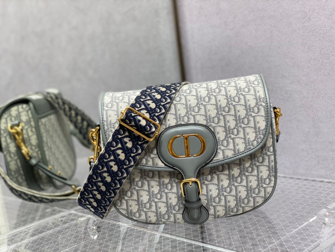 Dior Bobby-大號27cm-灰色老花