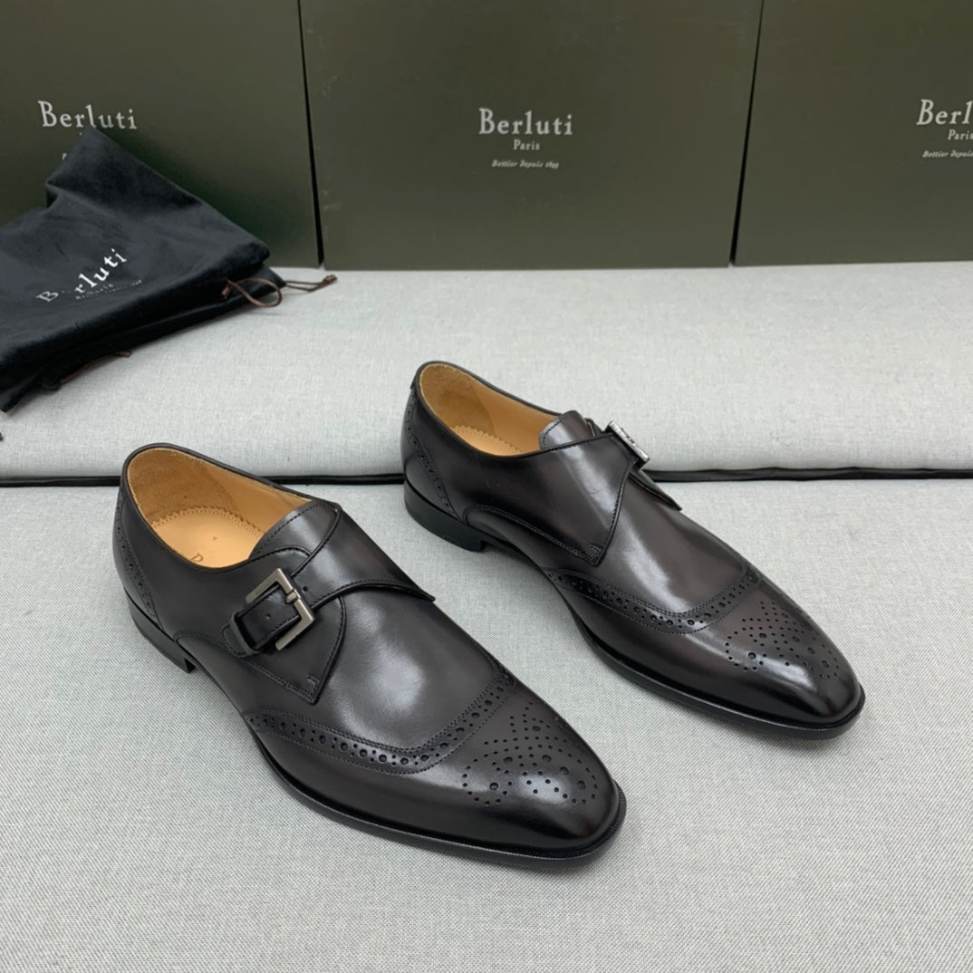 Ber-手工皮鞋 深咖色