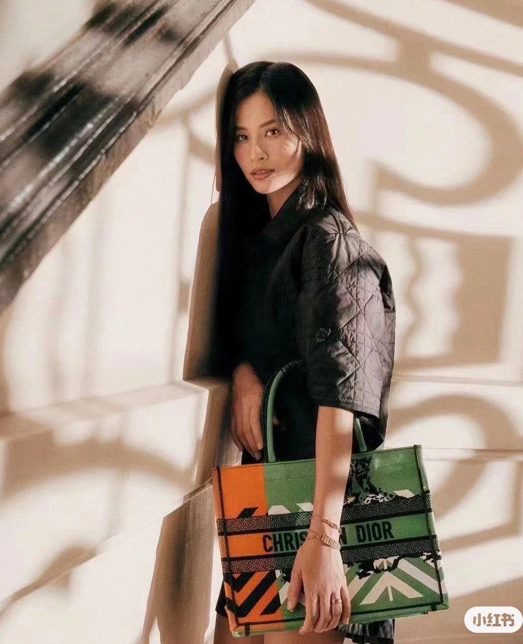 迪D家 Book Tote-中號36.5cm-彩色叢林系列