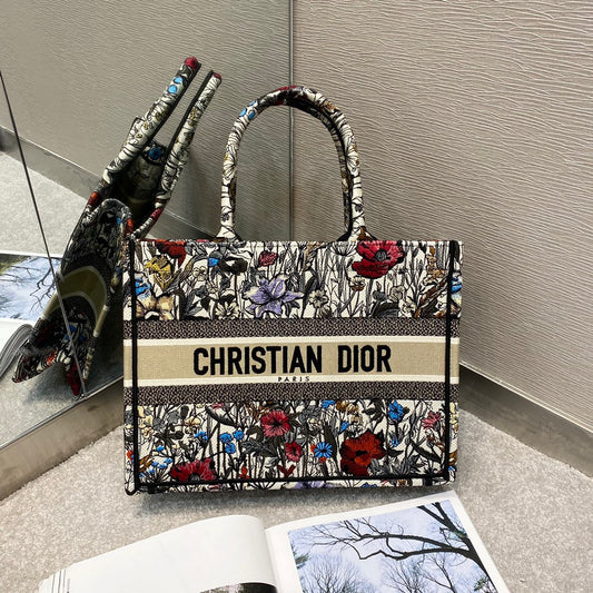 Dior Book Tote-小號36.5cm-月季花系列
