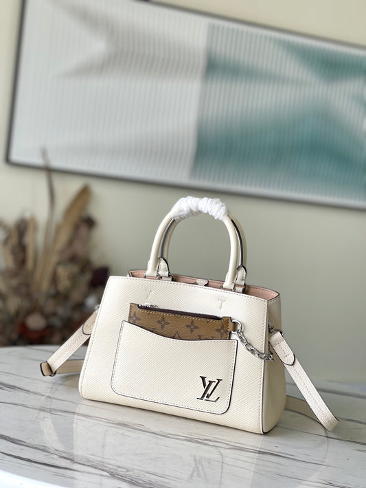 M20520 路L家-Marelle Tote 小號 米色