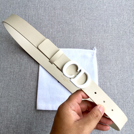 迪D家-米色皮帶-3.0cm