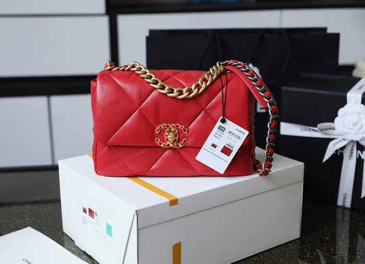 Chanel 19Bag-小號紅色