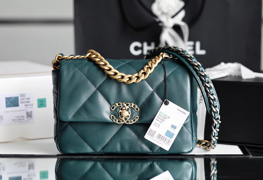 Chanel 19Bag-小號墨綠色