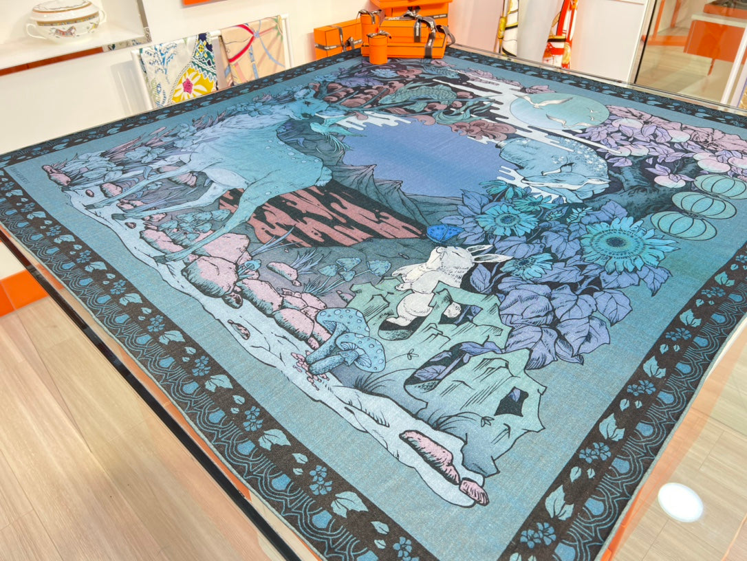 小愛款-雙面絲絨大方巾 140cm