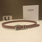 賽C家-粉色銀扣皮帶-1.8cm
