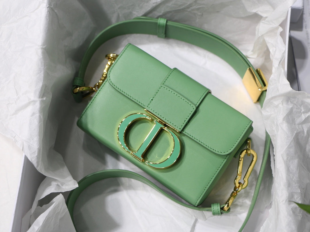 Dior 蒙田 Mini Box 珐瑯扣-17.5cm-薄荷綠
