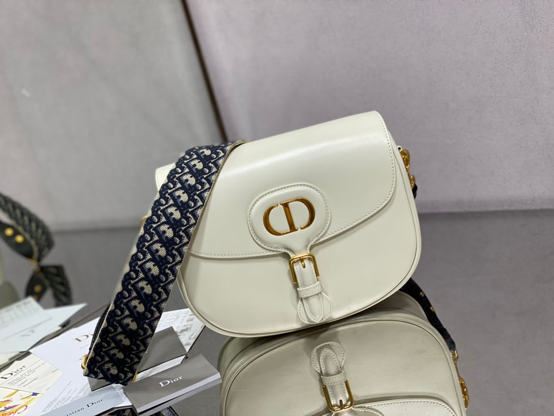 Dior Bobby-大號27cm-白色牛皮