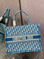 Dior Book Tote-小號36.5cm-淺藍老花