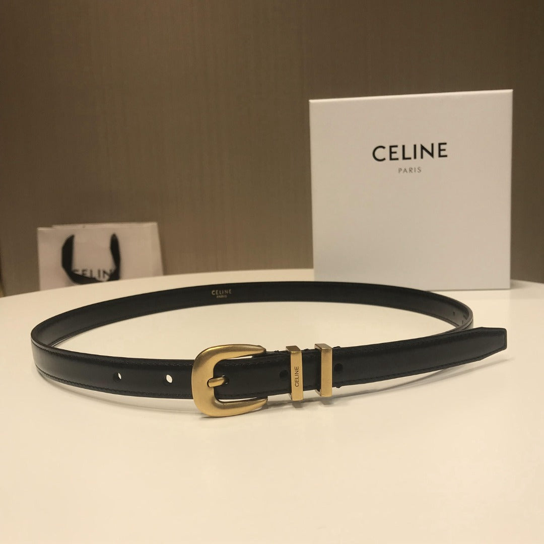 賽C家-黑色金扣皮帶-1.8cm