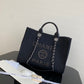 Chanel 珍珠黑色大號沙灘包