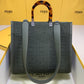 芬F家-Fendi Sunshine-中號灰綠色網眼手提袋