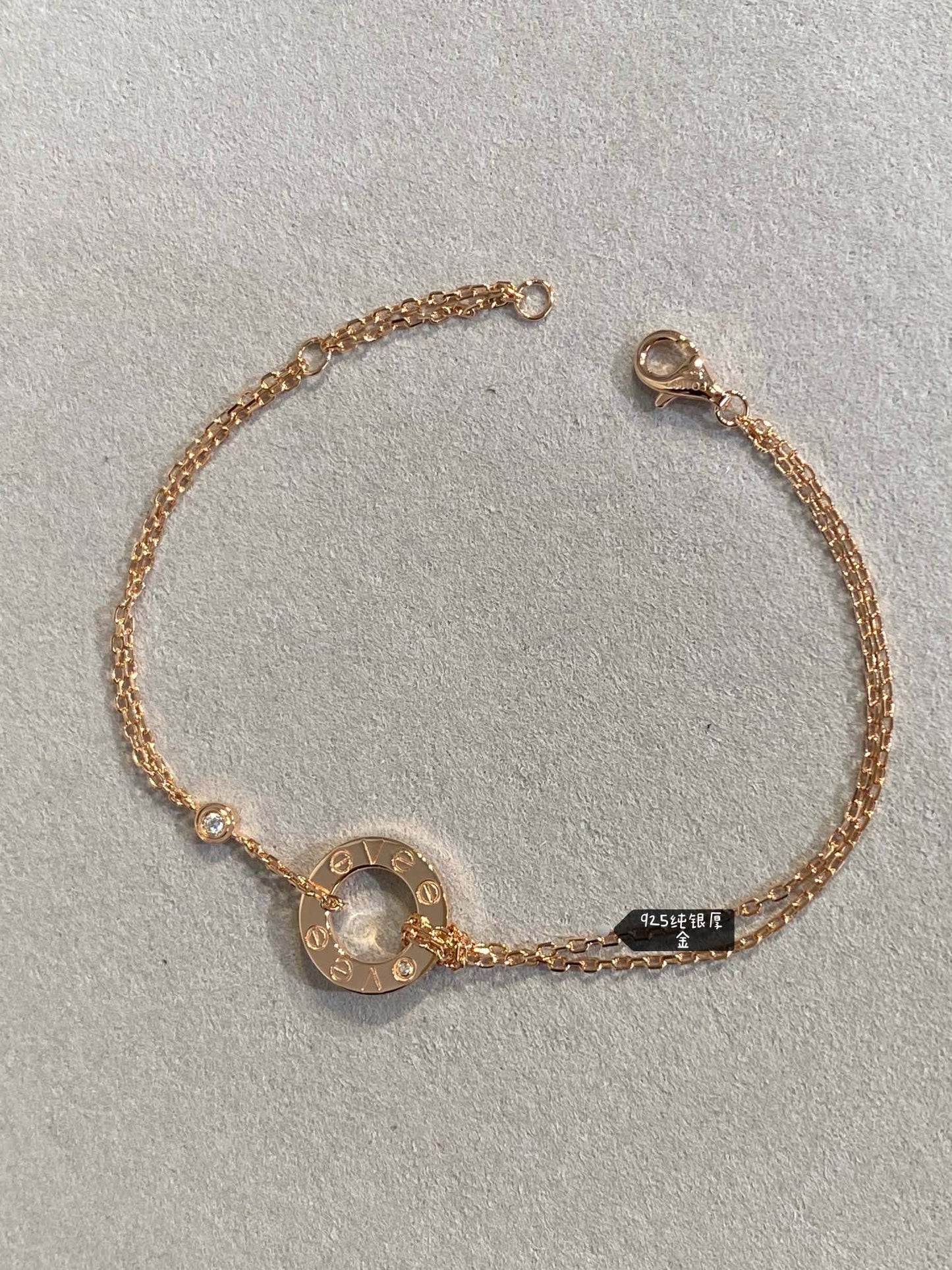 Cartier Love 雙層小圓餅手鍊