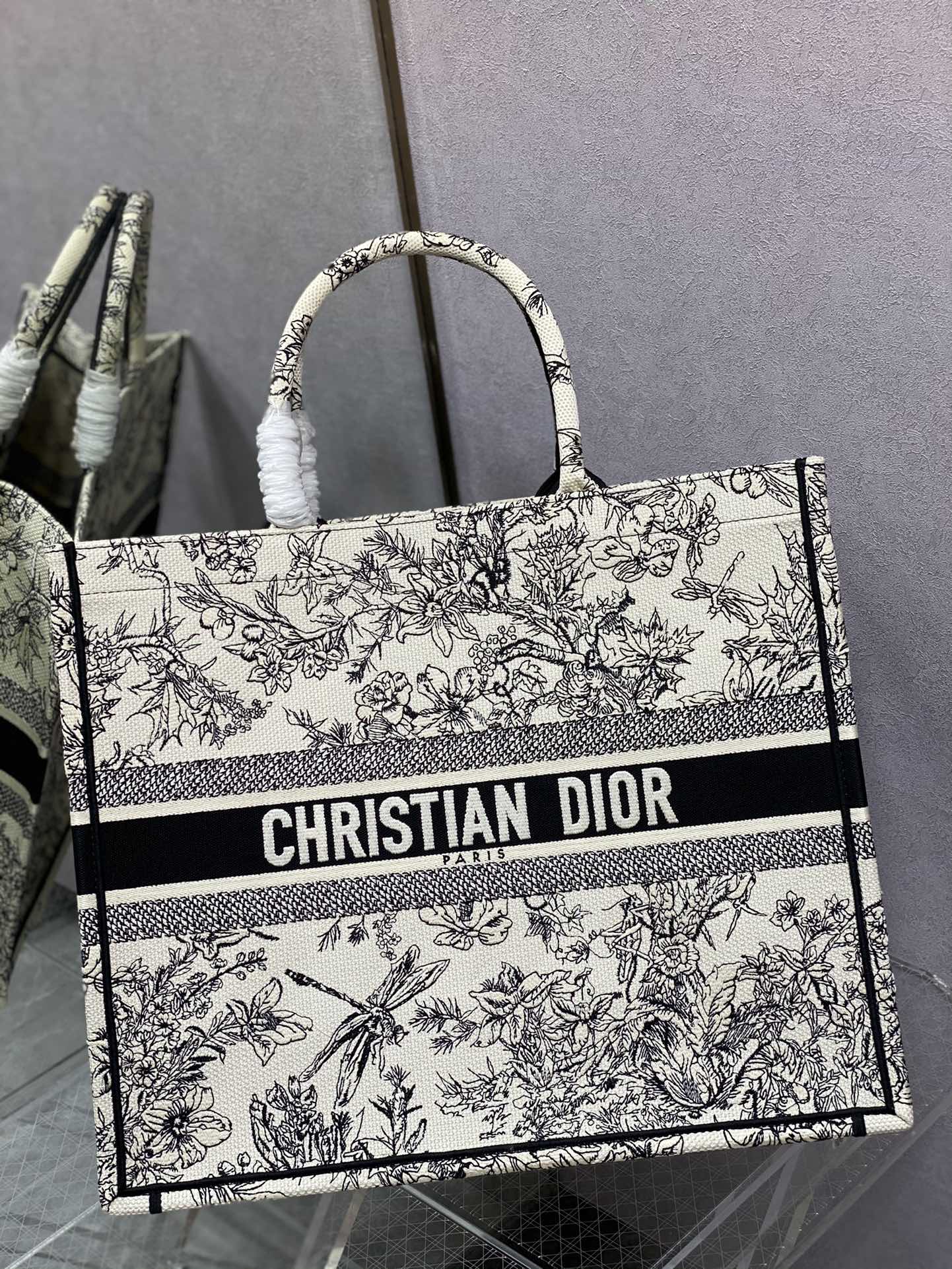 Dior Book Tote-大號41.5cm-蜻蜓系列