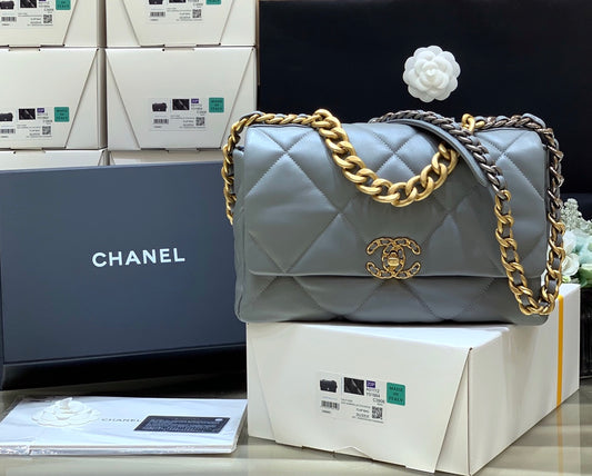小香家-19Bag 灰色金扣 中號