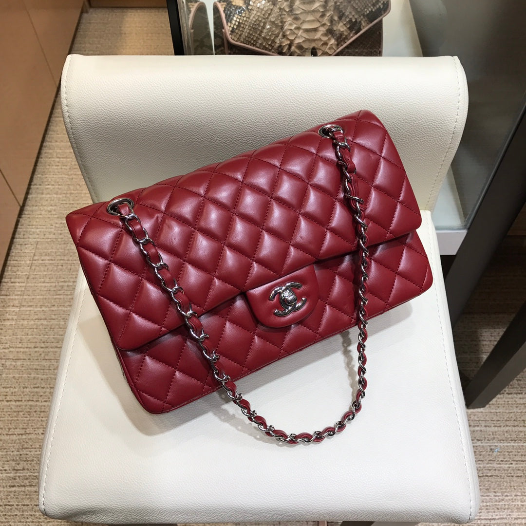小香家-經典款菱格系列 CF包 銀鍊 25cm