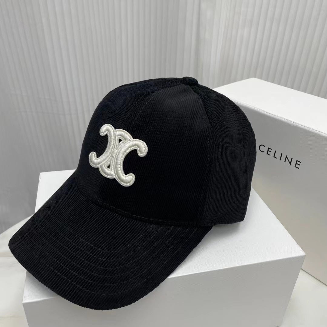 賽C家-燈心絨棒球帽 黑色