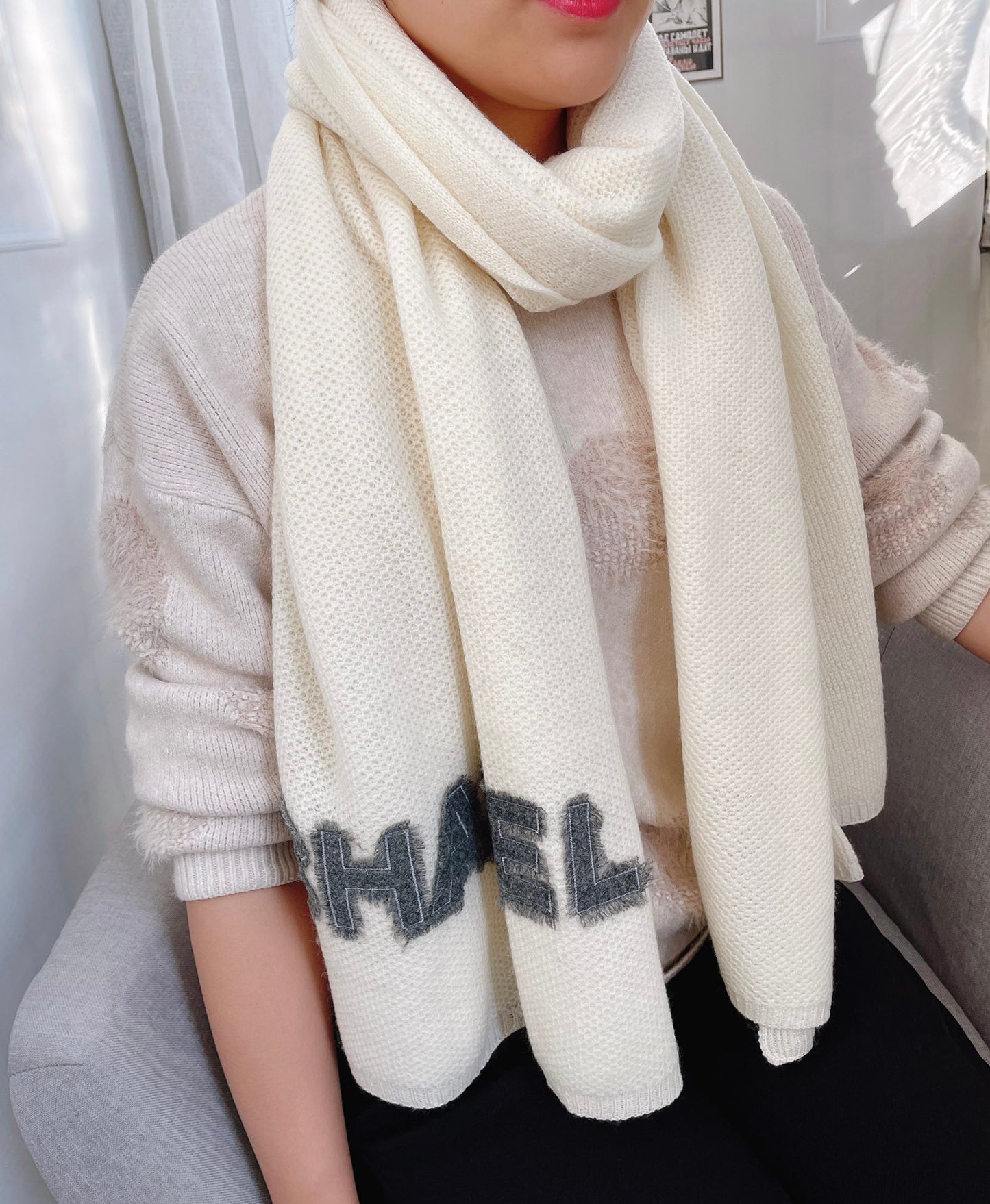 Chanel 羊絨圍巾