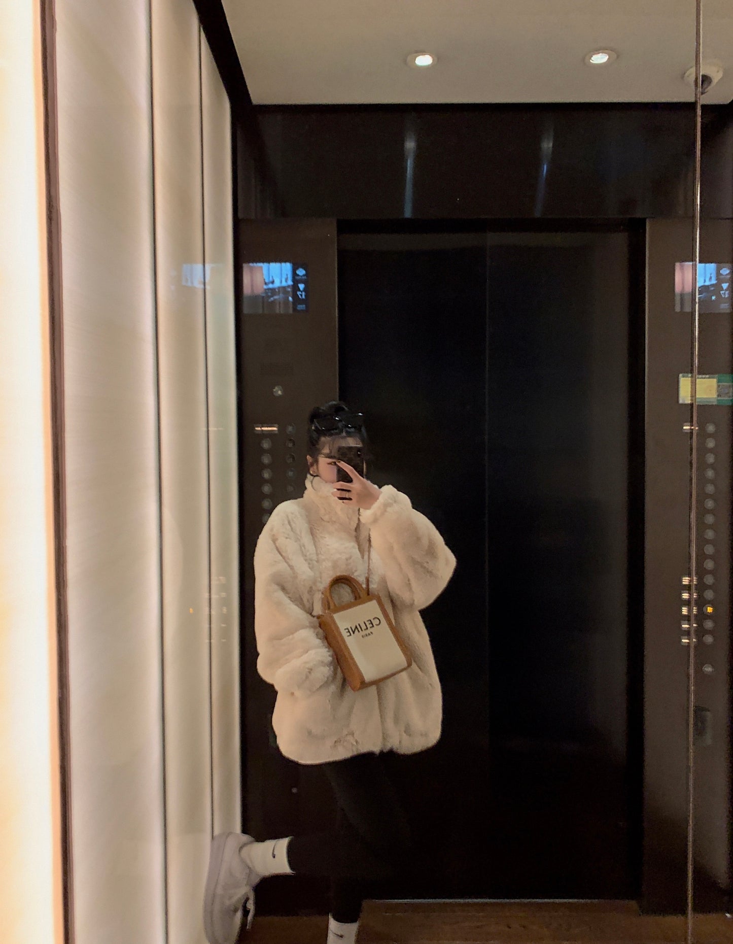 Celine Cabas mini 印花牛皮豎款手袋
