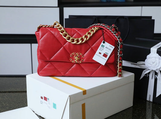 Chanel 19Bag-中號紅色