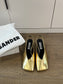 Jil sander-方頭高跟涼鞋 金色