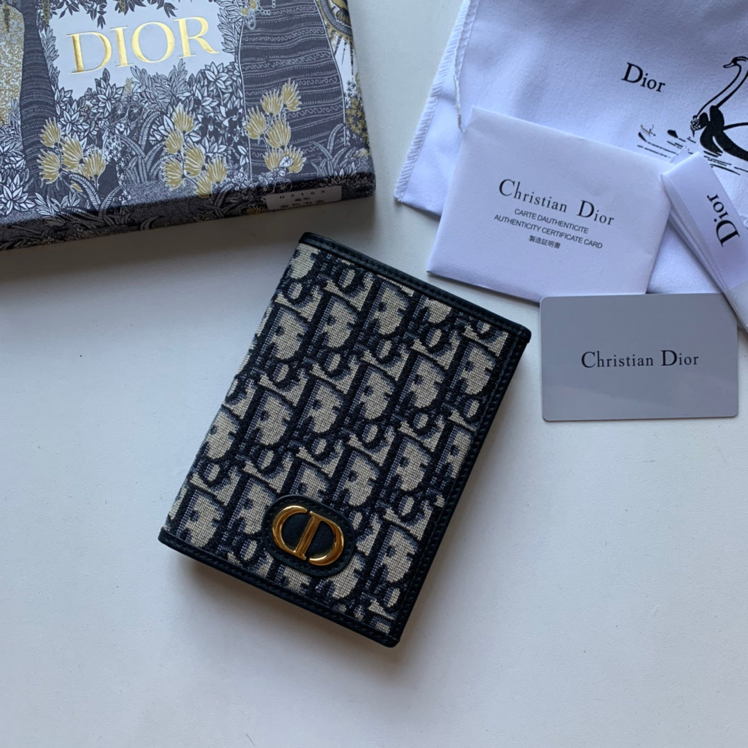 Dior 帆布老花護照夾