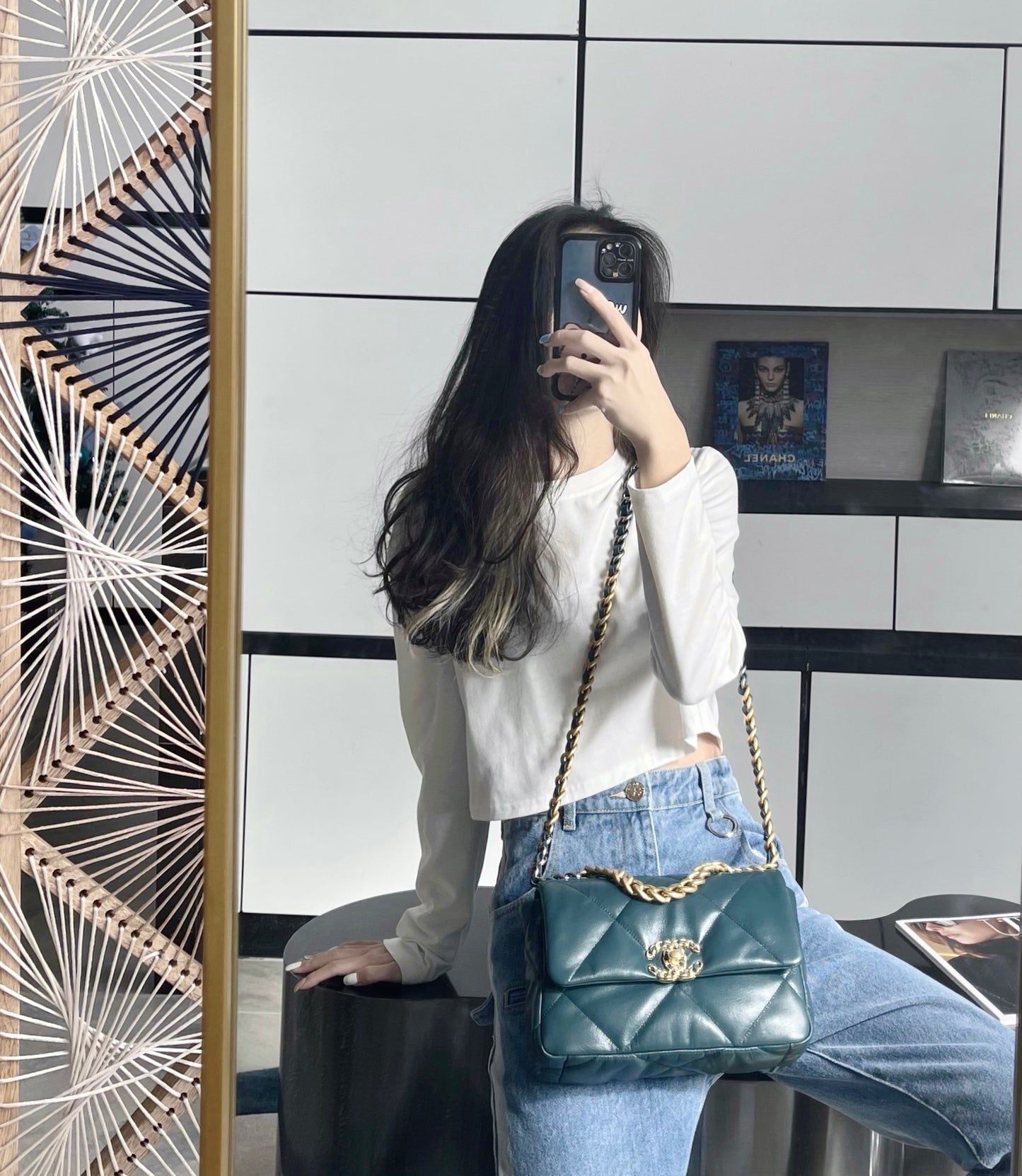 Chanel 19Bag-小號墨綠色