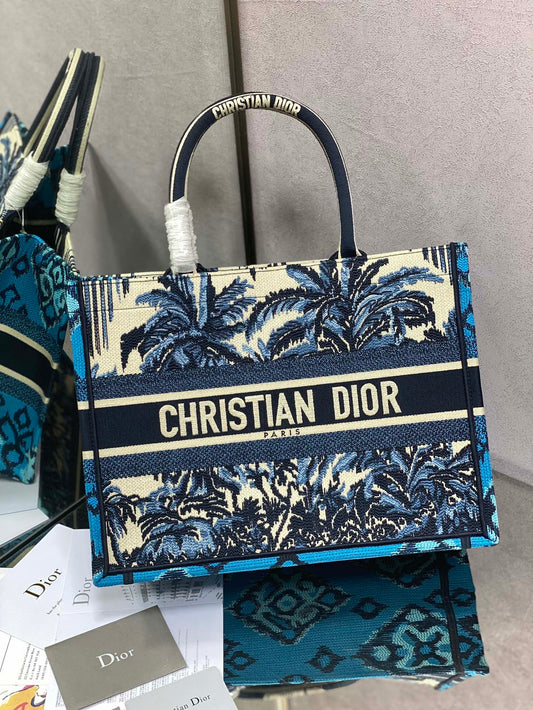Dior Book Tote-小號36.5cm-夏日椰林