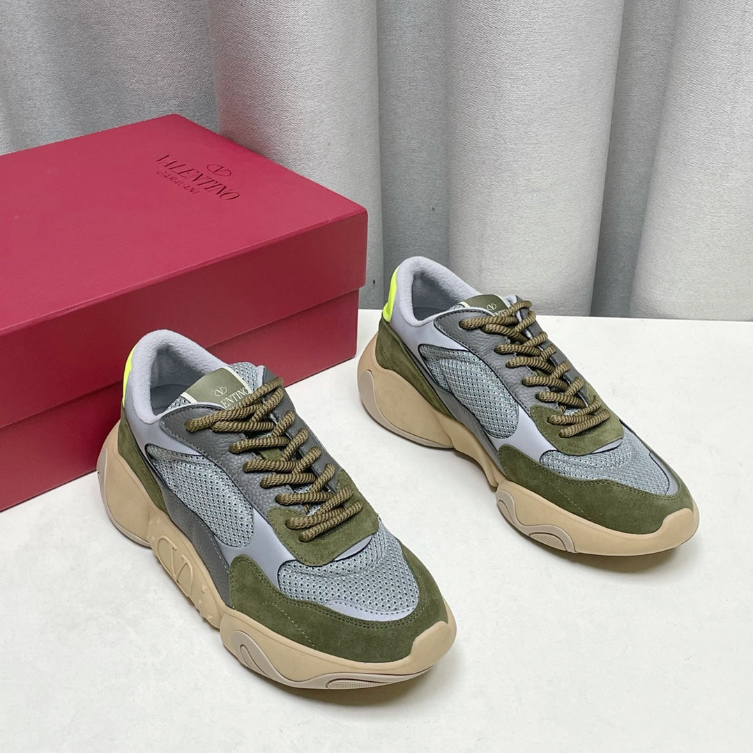 Val-Bubbleback 麂皮運動鞋 灰綠色