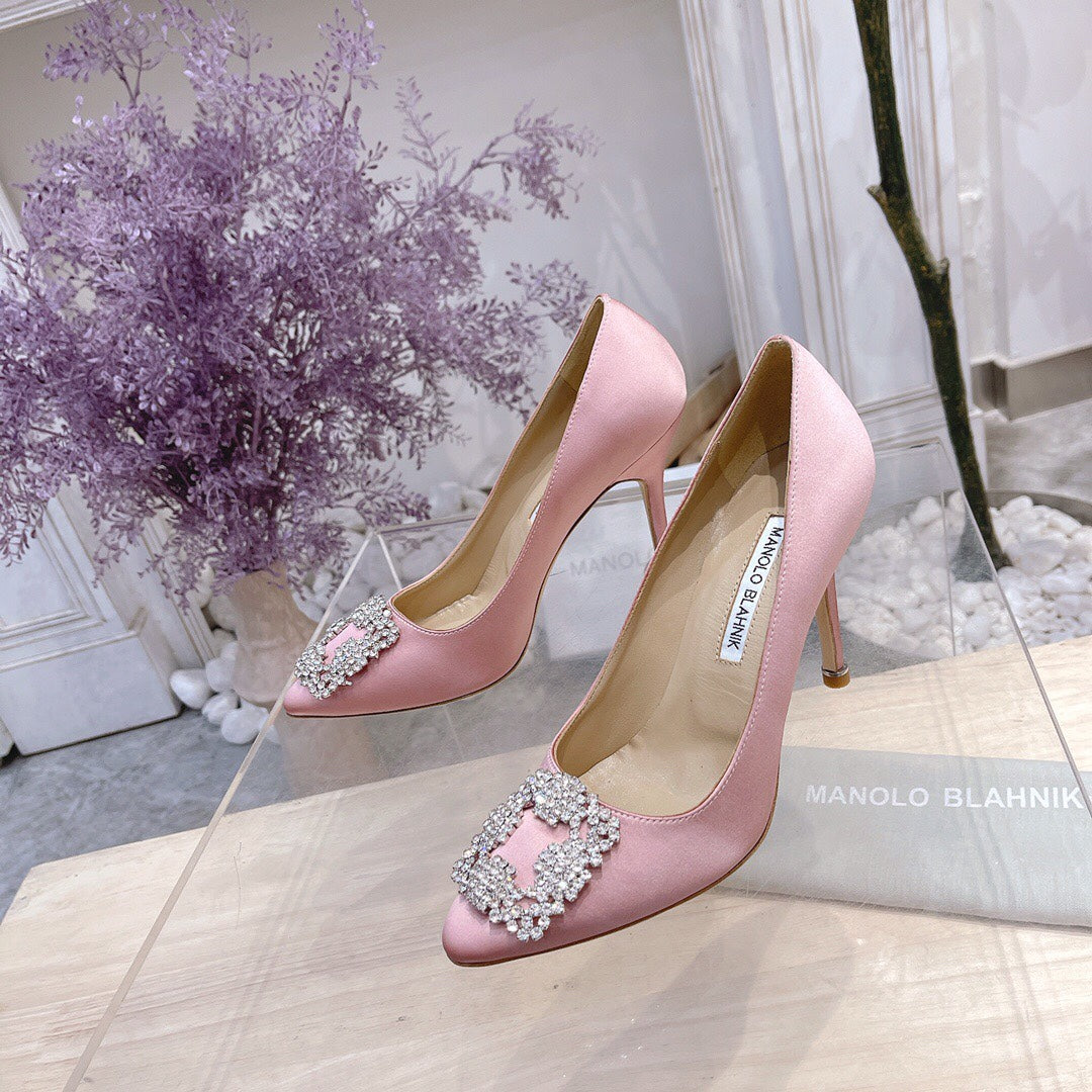 Manolo Blahnik-尖頭 高跟鞋 細跟鞋 粉色