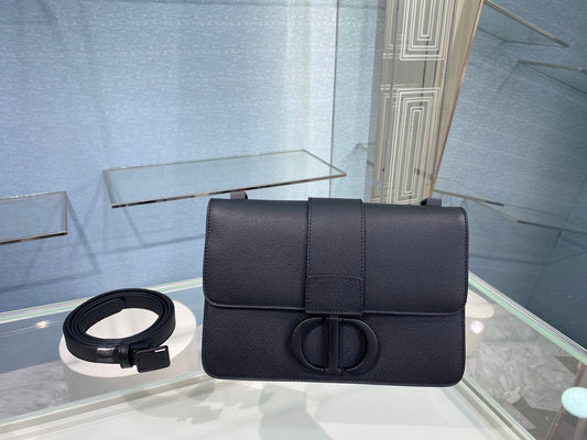 Dior 蒙田 30 Montaigne系列-24cm-磨砂扣-黑