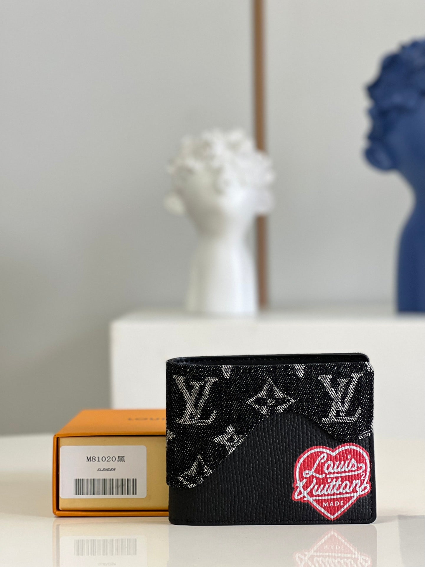 LV M81020 牛仔黑短夾