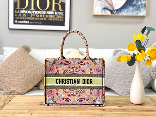 Dior Book Tote-小號36.5cm-多色花朵