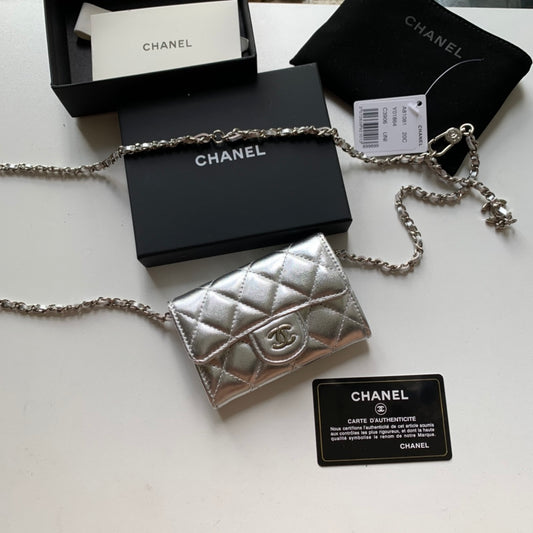 Chanel CF 鏈條零錢卡包