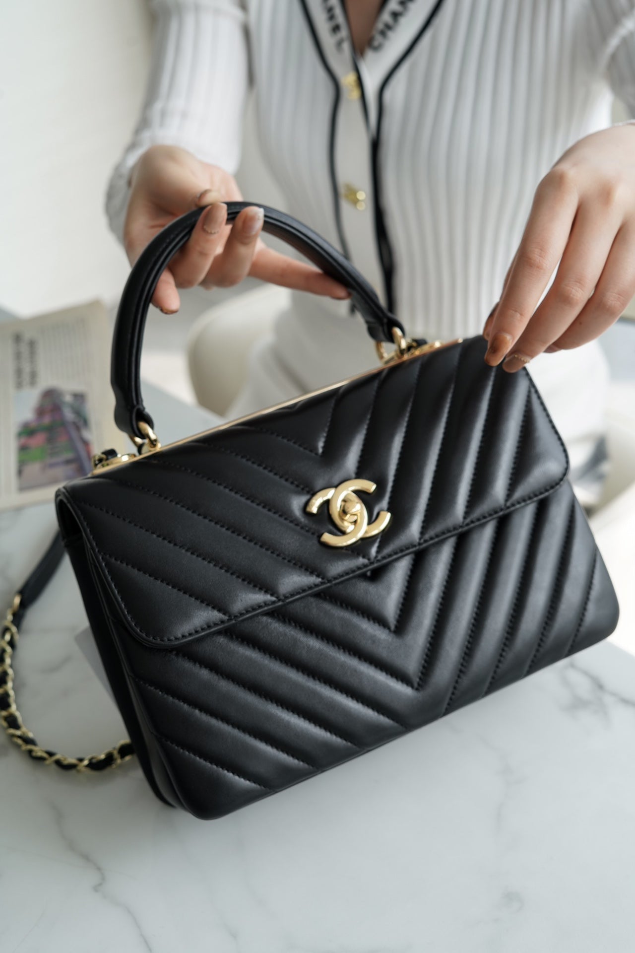 小香家-Trendy CC-V紋經典黑-25cm