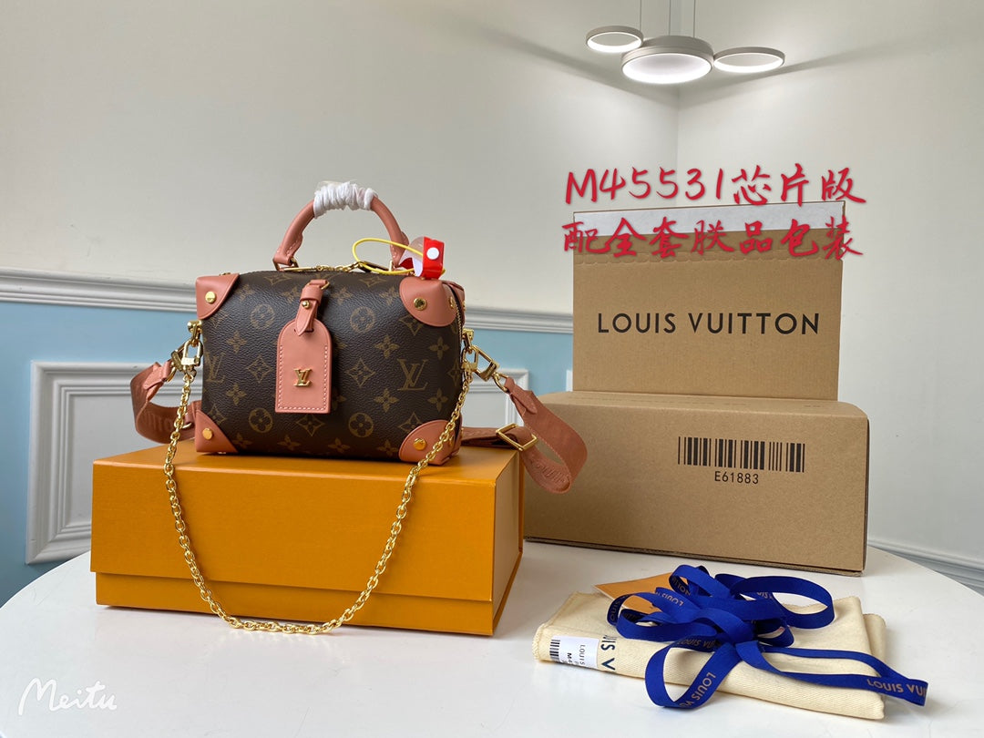 M45531 路L家-Petite Malle Souple 手袋 桃色 芯片版