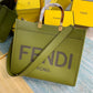 芬F家-Fendi Sunshine-中號橄欖綠牛皮手提袋