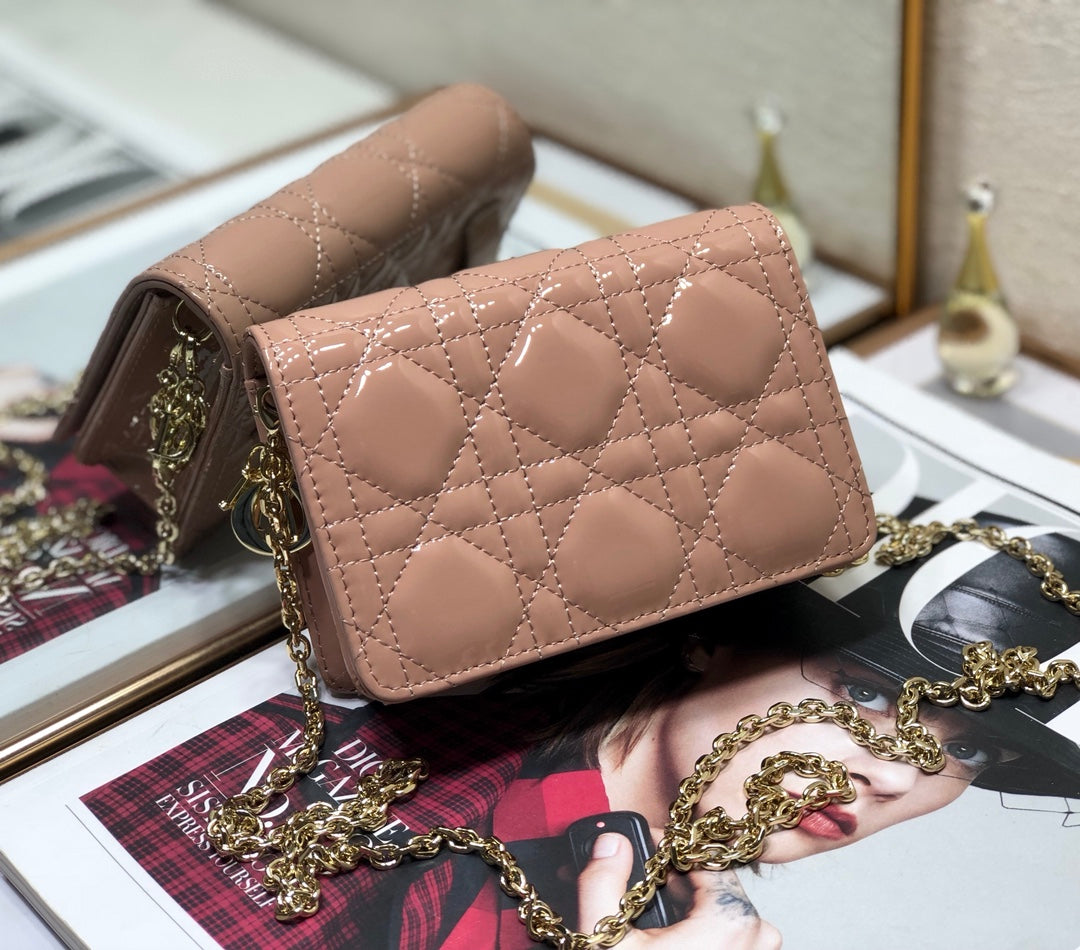 Dior Lady Dior Nano 鏈條卡包／腰包
