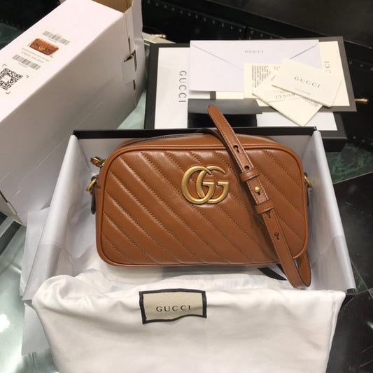 古G家-Marmont 相機包-焦糖色  24*12*7cm