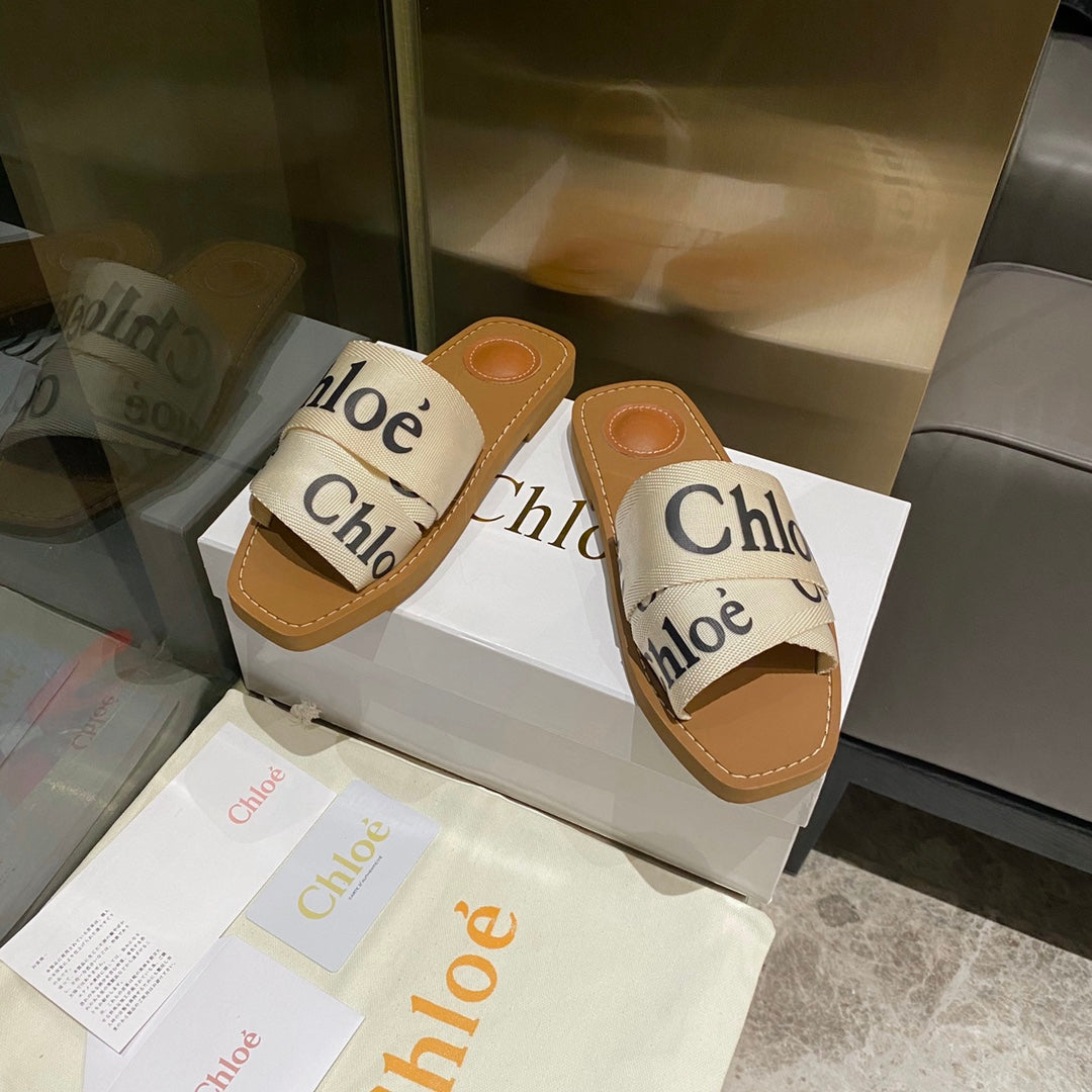 Chloe鞋-Chloe Woody Logo 拖鞋