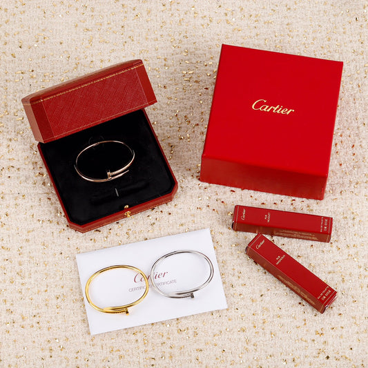 Cartier 釘子手鐲-黃金/玫瑰金/白金-無鑽