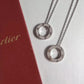 Cartier Love大圓餅滿天星項鍊