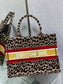 Dior Book Tote-小號36.5cm-絲絨豹紋