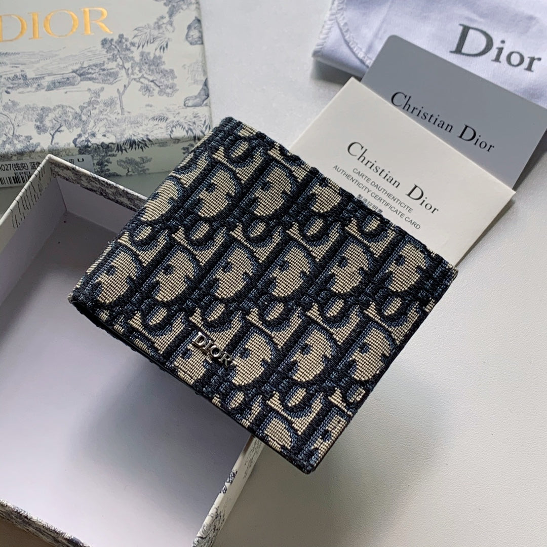 Dior 男款老花短夾