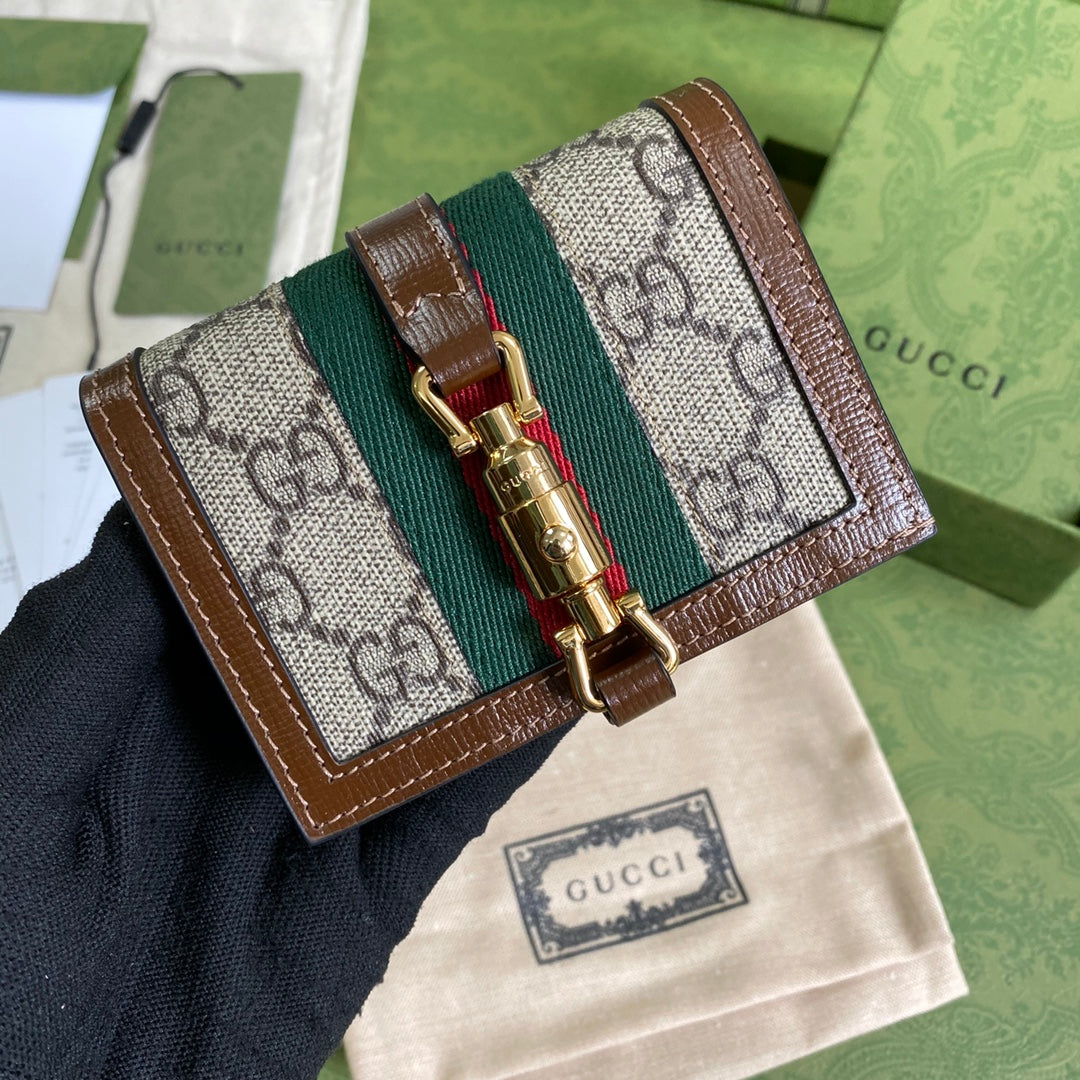 Gucci Jackie1961 系列拉鍊卡包短夾